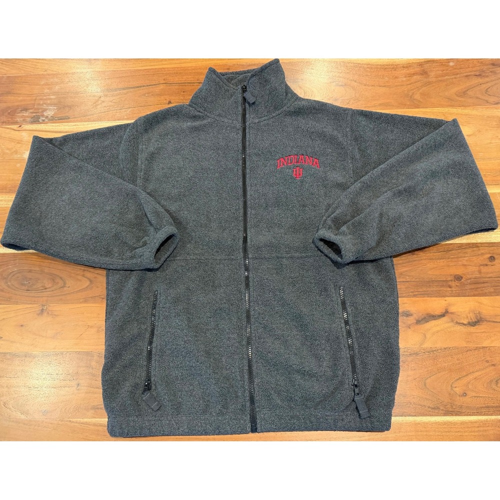 Sierra Pacific Indiana University IU Fleece Jacket Gray Full Zip Small S3061